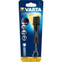 Varta Indestructible LED Key Chain Light i blisterpakke med markering af 10m rækkevidde, 3.5 timers levetid og 12 lumens.