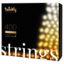 Twinkly Strings smart LED lyskæde, 400 Ambiance Warm White (AWW) lys, 32 meter, sort ledning, Bluetooth/WiFi