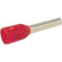Elpress – Isoleret terminalrør, 1,0 mm² / 8,0 mm, rød (farvekode DIN46228) - 100 stk