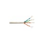Coferro datakabel Cat.5E U/UTP hvidt halogenfrit kabel med AWG24 ledere, vist med afisoleret ende.