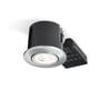 Nordtronic Quick Spot indbygningsspot 230V LED (rund) inkl. LED-pære (Nordtronic Long Life / 90Ra FlickerFree / 5W / 360lm / 38° / 3000K / G / dæmpbar<1%), børstet aluminium
