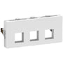 LK FUGA – Dataudtag til 1-3 stk. keystone konnektorer, standard keystone port (ca. 19,3 x 14,8 mm), 2 modul, hvid