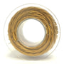 Guld stofledning, 2x0,75 mm², snoet og viklet på en klar plastik spole med 100 meter ledning.
