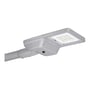 Ledvance Streetlight Flex S LED-vejbelysning set skråt fra siden, monteret på en vandret mastarm med lysfeltet synligt.