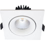 Nordtronic Velia Pro Tilt LED indbygningsspot, mat hvid, firkantet, 3000K, 9W uden driver