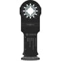 Bosch savklinge AIZ32BSPIB, 32mm bred, lavet af bi-metal med coatede Japan-tænder og Curved-Tec design for dyksnit i træ.