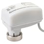 Frese aktuator optima comp. med 230V, 3-punkts styring og en hvid plasthætte med mærketekst og specifikationer.