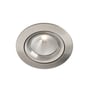 SLC One 360° LED downlight med aluminiumskant sat i mørkt, tekstureret materiale, belyst nedefra.