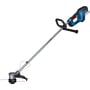 Bosch GRT 18V-33 batteridrevet græstrimmer med 33 cm klippebredde og børsteløs motor, vist i brug med justerbart håndtag.