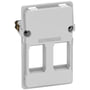 LK FUGA – Dataudtag til 1-2 stk. keystone konnektorer, standard keystone port (ca. 19,3 x 14,8 mm), 1½ modul, uden afdækning/tangent