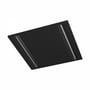 SpectrumLED Algine Line CCT LED-panel i sort set skråt fra en anden vinkel med de to lysstriber synlige.
