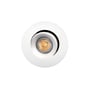 SG Armaturen Junistar Bio downlight i hvid med justerbar lyskilde og en varm lysfarve på 2700K.