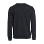 Klik Basic sweatshirt 021030 i sort, vist bagfra med rund hals og ensartet stof.