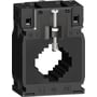 Schneider Electric strømtransformer 250/5A KL1, 5VA i sort plast med tydelig markering af S1, S2, L og P2 terminaler og et CE-mærke.