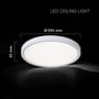 Teknisk illustration af V-TAC LED loftlampen VT-7737, der viser dimensionerne 390 mm i diameter og 35 mm i dybde.