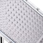 Tæt udsnit af LED-linserne på den sorte UV 395 nm LED-projektør på 45 W.