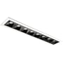SG Armaturen Inspire R 300 indbygningsspot i hvid aluminium med otte sorte reflektorer og synlige LED lyskilder.