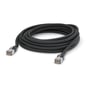 Ubiquiti UISP patch kabel i sort, 8 meter langt, med to RJ45 shielded male stik og CAT5e standard.