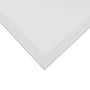 Hjørne af Neutral LED-panel med hvid kant, hvor den fine struktur i lysfladen og den flade ramme ses tæt på.