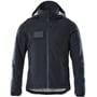 Mascot vinterjakke i mørk marine, 3XL, med hætte, lynlås, brystlomme, ID-kortholder og reflekser på ærmerne.