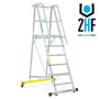 Zarges Safemaster Plus S platformstige med 6 trin og 1,6 meters højde, vist på hvid baggrund med 2HF logo.