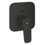 Grohe Cubeo etgrebs forplade til termostatbatteri med 2 udgange i mat sort finish.