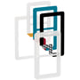LK FUGA – Choice design ramme, 2 modul, frosted inkl. farveindlæg + teknisk monteringsramme
