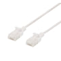 DELTACO U/UTP Cat6a tyndt patch cable, 0,3 meter, hvid