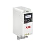 ABB frekvensomformer ACS180-04S-07A8-1 i hvidt kabinet med display, knapper og ABB logo på hvid baggrund.