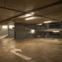 V-TAC LED-armaturer lyser i et parkeringsanlæg og viser brug af det gennemfortrådede armatur på 48 W.