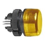 Gul signallampe med drejemontering, en del af Schneider Electrics Harmony Style 5 serie.