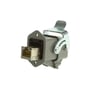 Harting RJ45 PFT CAT. 6 MET sokkelarmatur med integreret RJ45-stik og beskyttende metal-låg.