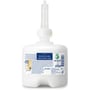 Tork uparfumeret hånd- og kropslotion i hvid S2-beholder set bagfra med pumpe og produkttekst på etiketten.