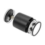SpectrumLED AR111-loftlampe i sort aluminium vist adskilt med fatning, ledninger, reflektor og frontring.