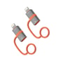 To 4smarts USB-C til Lightning-adaptere med PD 27 W vises skråt med grå stik og orange løkkeledninger.