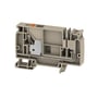 Weidmüller AAP21 10 LO OR push-in forsyningsklemme i beige med en orange mekanisme, 10mm², 250V og 57A.