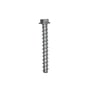 Expandet Multi-M betonbolt 12x90mm i elgalvaniseret stål med sekskantet hoved på hvid baggrund.