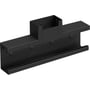 Wibe T-stykke WGX-S TSU 120x65 i sort RAL9017/30, vist fra siden med detaljeret konstruktion.