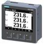 Nærbillede af Siemens SENTRON PAC1020 power monitoring device, der viser tre linjers spændingsmålinger på det digitale display.