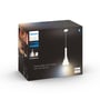 Pakken med Philips Hue Explore pendel og dimmer switch set fra en vinkel, fremviser produktinformation.