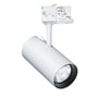 Thorneco LUCA 3-faset skinnespot i hvid, 23W LED med 38° lysvinkel på hvid baggrund.