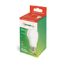 Emballagen til SpectrumLED A60 LED-pære viser pæren og angiver E27-fatning, 9 W og 3000 K.