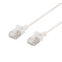 DELTACO U/FTP Cat6a tyndt patch kabel, 0,5 meter, hvid