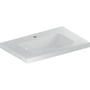 Geberit iCon Light håndvask, 750 mm x 480 mm, midt hanehul, opbevaring, KeraTect