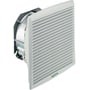 Schneider Electric Climasys ventilator med filter, 560 m³/t, i hvid plast med synligt mærkelogo og en åben sektion bagpå.
