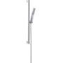 Hansgrohe Pulsify E brusesæt med 650mm bruserstang, firkantet håndbruser og 1,6m bruserslange i krom.