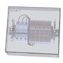 Weidmüller 3-polet målerklemrække WTTB i transparent kabinet med synlig 3-polet sikring og terminaler til trafomåling.
