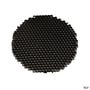 Sort grill diffusor i aluminium til SLV DASAR® 270 LED gulvindbygningslamper, med bikube-mønster.