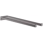 Hansgrohe AddStoris håndklædeholder på 445 mm i sort krom metal med to arme, der stikker ud fra en firkantet vægbeslag.