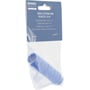 Blåt Nordic Quality slangesamlerør i plast, 3/4", set gennem gennemsigtig emballage, der viser produktets farve og form.